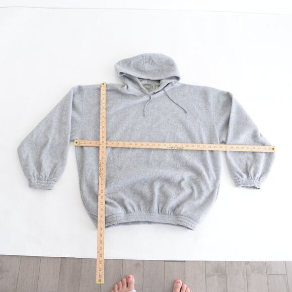 Vintage Great Canadian Rugged Wear Soft Fleece Hooded Pullover Gray Sweatshirt - Picture 3 of 9